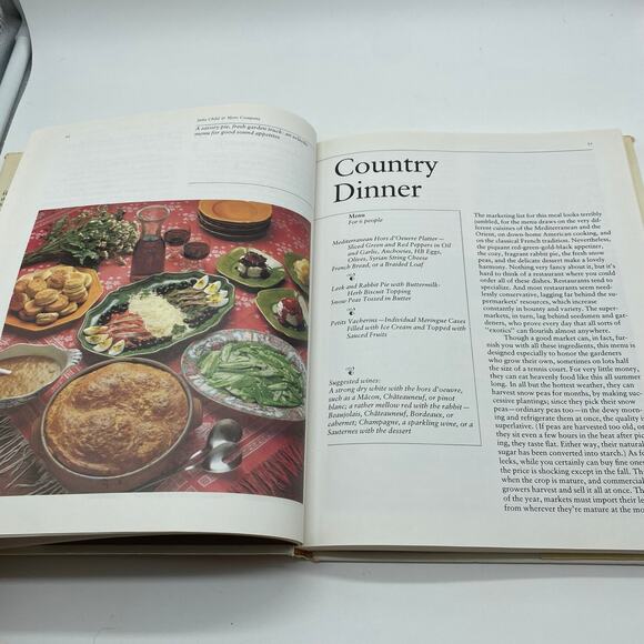 Julia Child & More Company Cookbook First Edition 1979 Orange Hardback - Picture 2 of 14